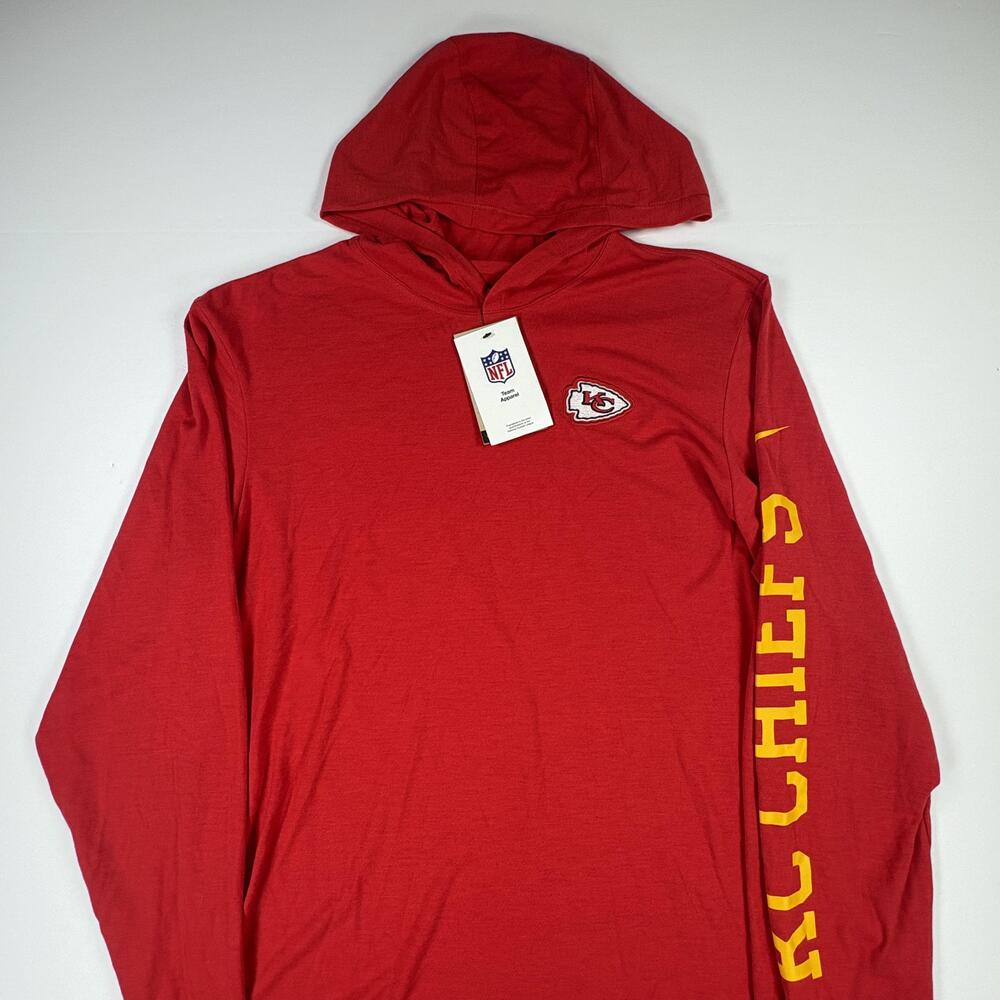Kansas City Chiefs Shirt Mens Medium Red Yellow NFL Football Nike Hoodie Tee - Picture 2 of 12